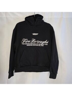 M H&M Black Five Boroughs Hoodie Medium